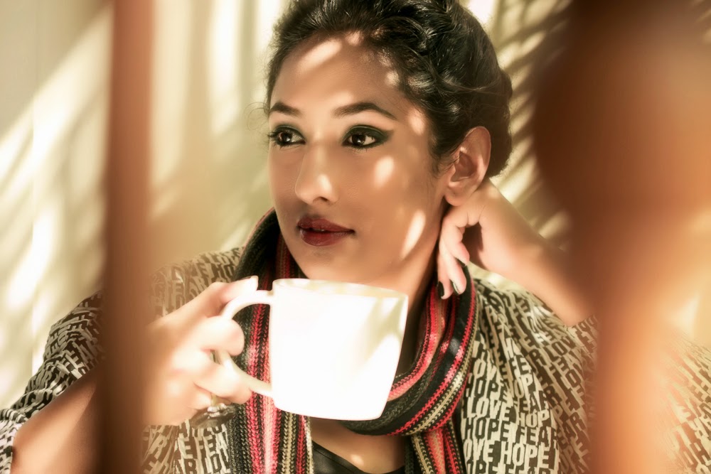 SMELL THE COFFEE STARBUCKS EDITORIAL CONCEPTUAL FASHION PHOTOGRAPHY LOOKBOOK  CONCEPTUAL BEAUTY fashion style hyderabad fashion blogger i dress for the applause naznin suhaer  WINTER VERO MODA SCARF WINGED EYES COAT