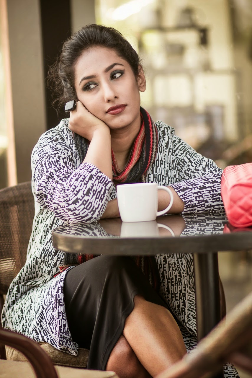 SMELL THE COFFEE SMELL THE COFFEE  STARBUCKS EDITORIAL FASHION PHOTOGRAPHY LOOKBOOK  CONCEPTUAL BEAUTY fashion style hyderabad fashion blogger i dress for the applause naznin suhaer  WINTER VERO MODA SCARF WINGED EYES