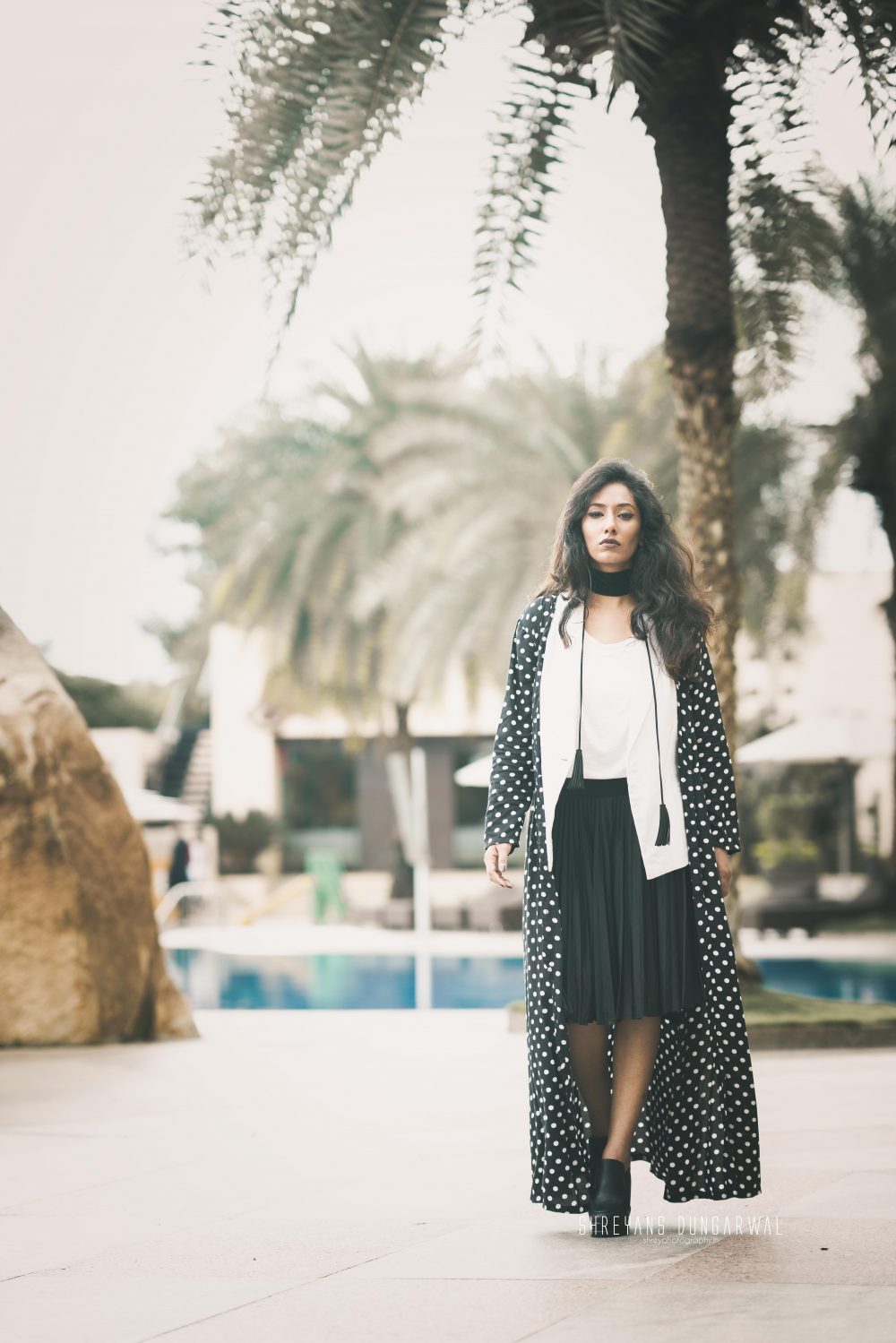 Feature Fashion Style Magazine You and I Hyderabad Blogger Polka Black White Choker Jacket Faballey Code Chemistry India Layering Goth Wine Lips Dark Photography Indian Girl Naznin Suhaer I Dress for the Applause Shoot Cover Girl Interview Lookbook Streetstyle Zaful Fashion 