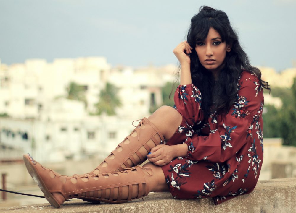 shein floral shift vintage fashion lookbook outfit ootd fashion style oxblood beauty fringe wine gladiators streetstyle naznin suhaer dark i dress for the applause indian blogger hyderabad fashion blogger