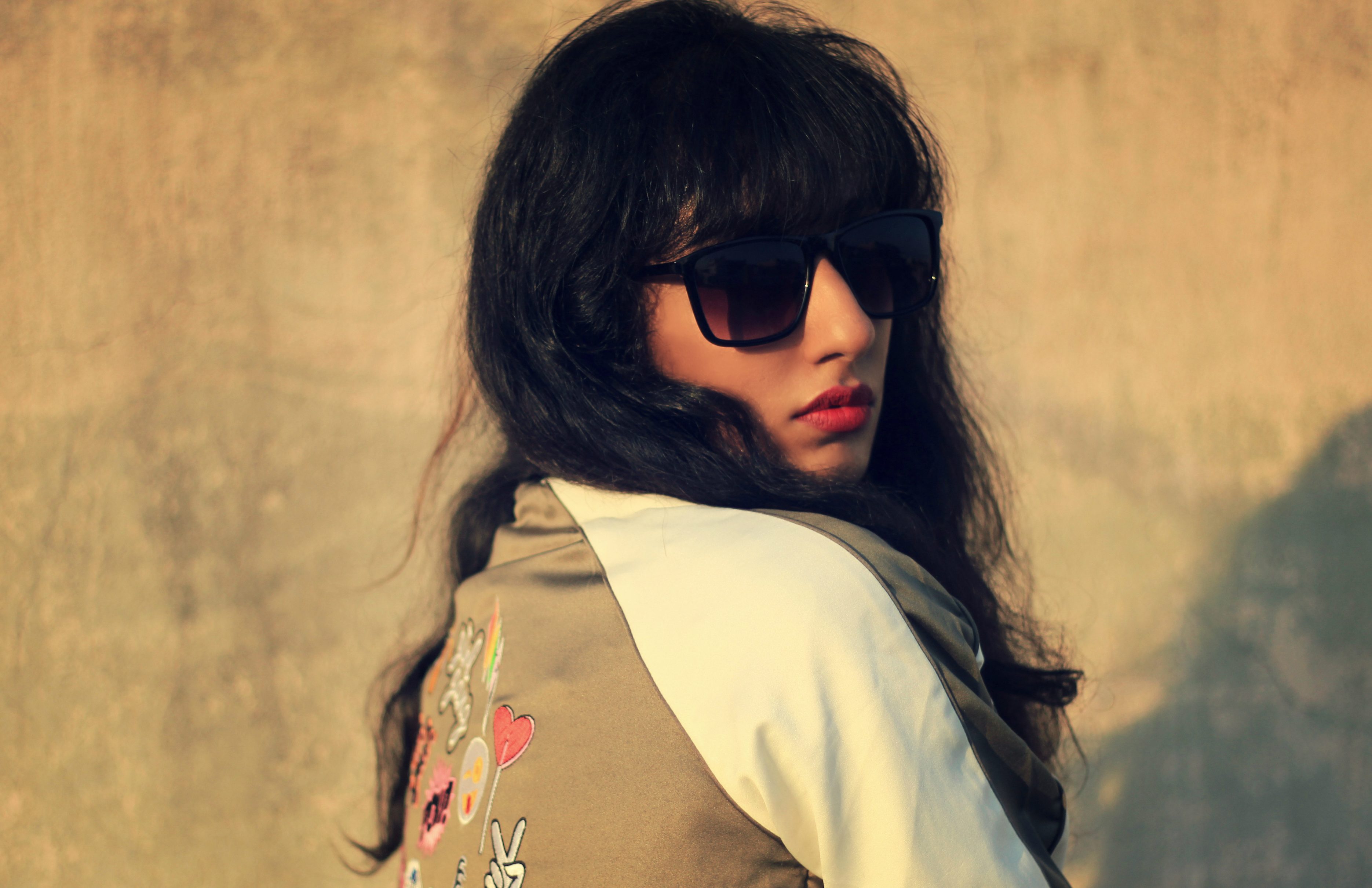  Lookbook ; Conceptual ; fashion photography ; Max Fashion ; Bomber Jacket ; vintage ; pop of colors ; quirky; red lips ; messy hair ; strong ; winter fashion ; winter outfit ; street style ; street fashion ; Dark ; Naznin ; hyderabad fashion bloggers ; hyderabad bloggers ; hyderabad fashion blogger ; I Dress for the Applause ; 