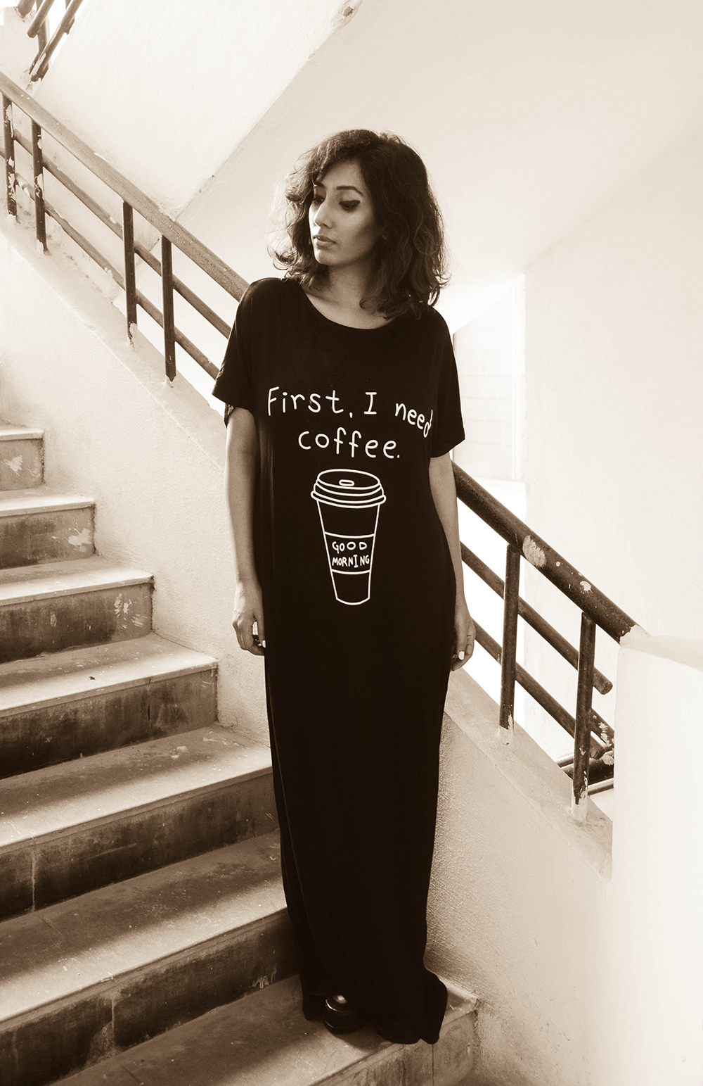  Lookbook ; Black Maxi ; Shein ; Morning Coffee ; Black ; Dress ; Comfy ; Maxi ; Loungewear ; Outfit ; fashion photography ; Messy hair ; Sunday outfit ; summer fashion ; summer outfit ; spring ; summer 17 ; boho look ; Naznin ; Naznin Suhaer ; dusky; model ; indian blogger ; hyderabad fashion bloggers ; hyderabad bloggers ; hyderabad fashion blogger ; I Dress for the Applause ; 