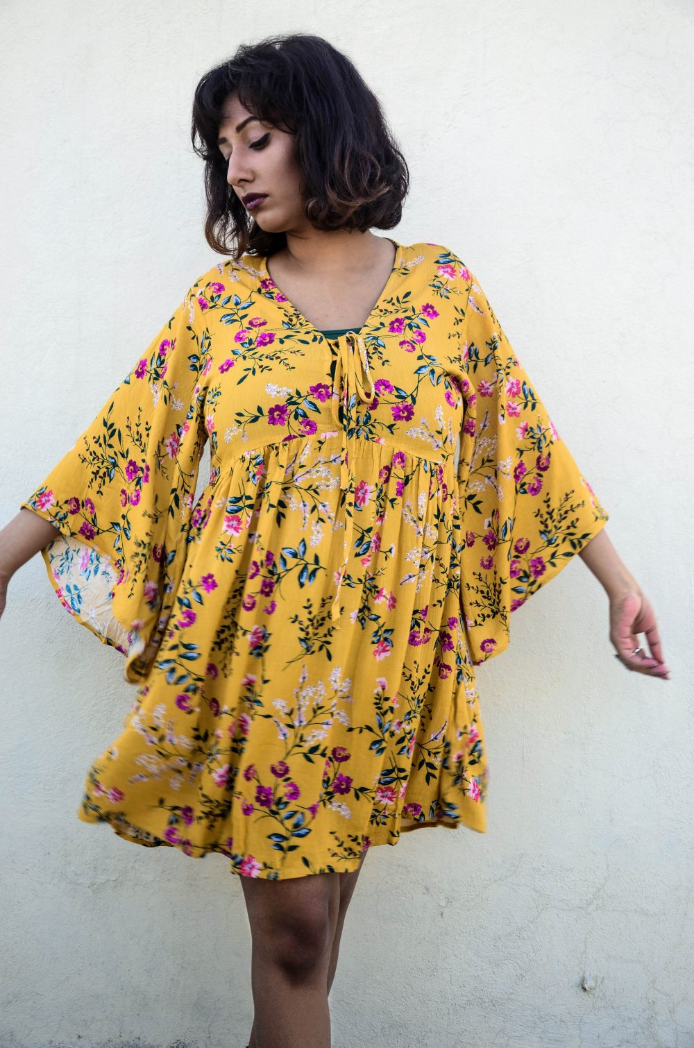 Floral ; Yellow ; Shift Dress ; Bohemian ; Lookbook ; Outfit ; fashion photography ; Romwe ; combat boots ; wine lips ; grunge ; ootd ; fall look ; tropical ; sunset ; strong ; Dark ; winter fashion ; fall 17 ; Hyderabad ; Editorial ; Naznin ; Naznin Suhaer ; dusky; model ; indian blogger ; hyderabad fashion bloggers ; hyderabad bloggers ; hyderabad fashion blogger ; I Dress for the Applause ;