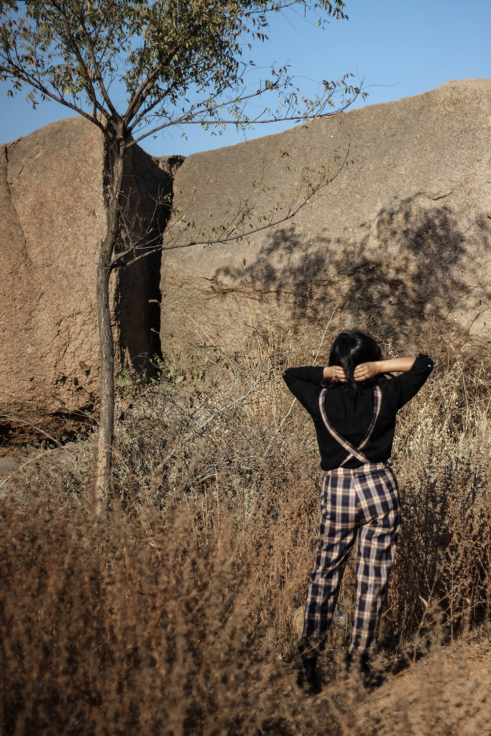 Lookbook ; Plaid ; Pants ; Suspenders ; Streetstyle ; Outfit ; fashion photography ; Romwe ; street fashion ; boots ; sunset ; strong ; Dark ; fall fashion; Naznin ; Naznin Suhaer ; dusky; model ; indian blogger ; hyderabad fashion bloggers ; hyderabad bloggers ; hyderabad fashion blogger ; I Dress for the Applause 