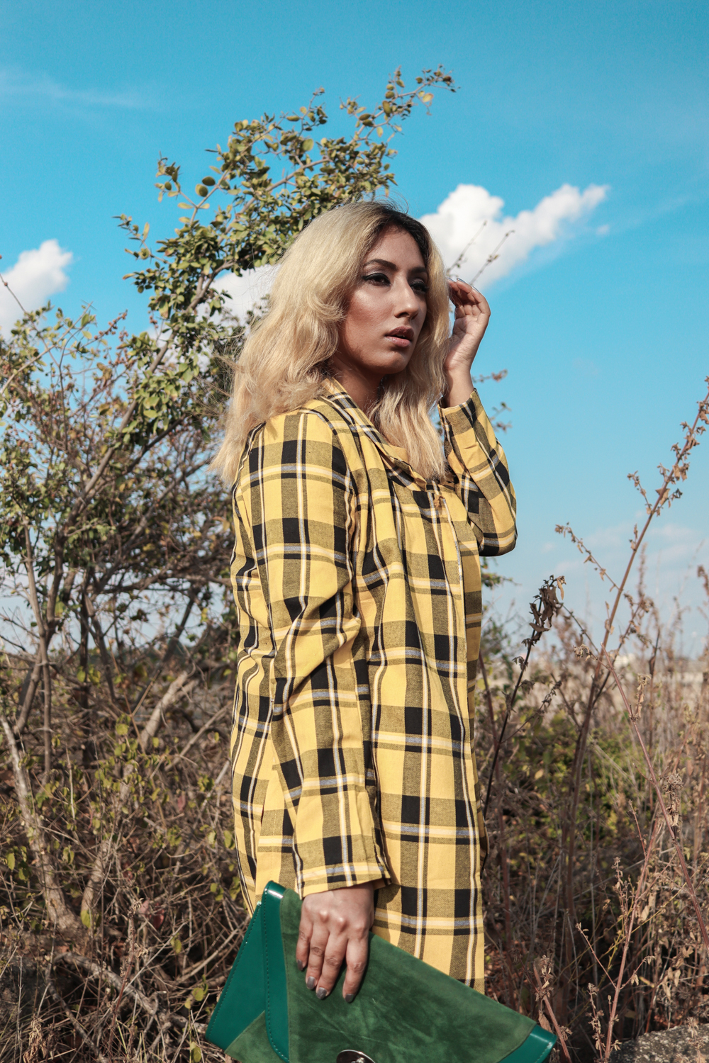 Yellow Plaid coat ; Winter Coat ; Fall Fashion ; Layering ; Blonde ; Tall boots ; Conceptual ; Winter Outfit ; Runway Fashion ; 70s fashion ; fashion photography ; ootd ; fall look ; winter Fashion ; zaful ; fall 18 ; Hyderabad ; Editorial ; Naznin ; Naznin Suhaer ; dusky; model ; indian blogger ; hyderabad fashion bloggers ; hyderabad bloggers ; hyderabad fashion blogger ; I Dress for the Applause ; 